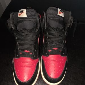 Nike Red and Black High-Top Sneakers